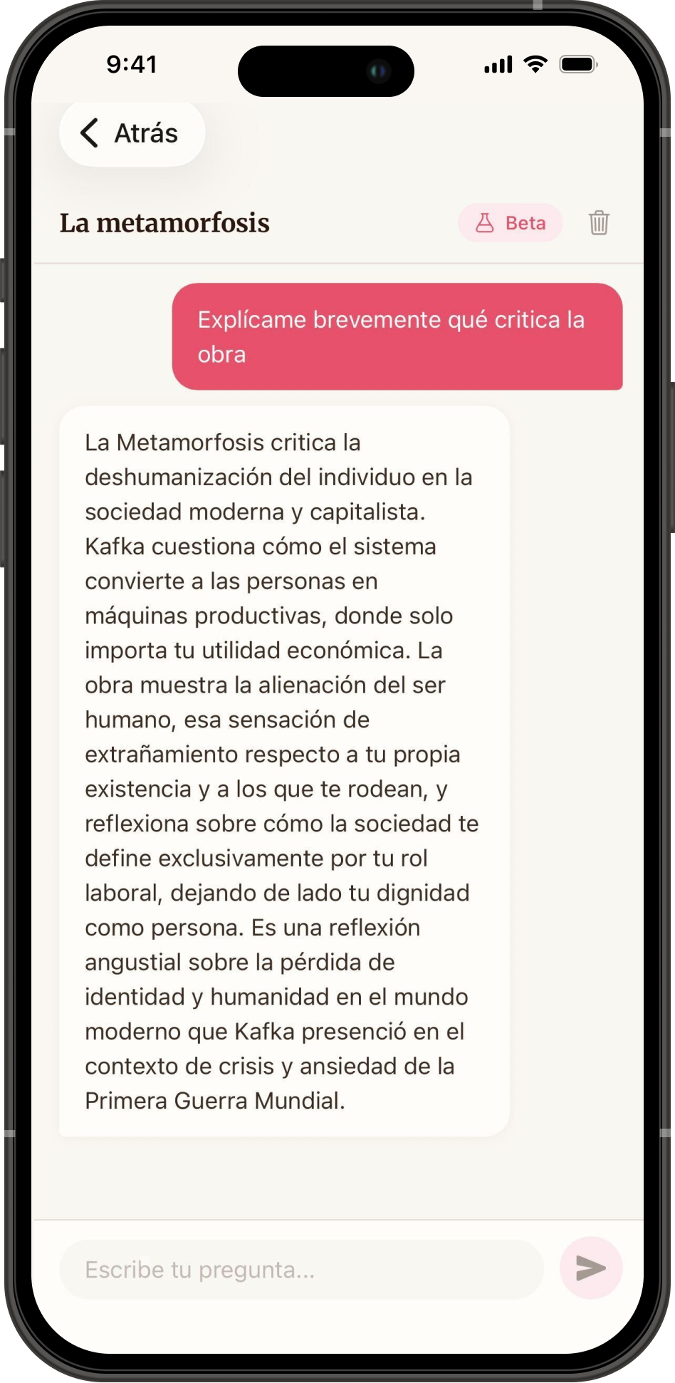Compañero de lectura con IA en ethos
