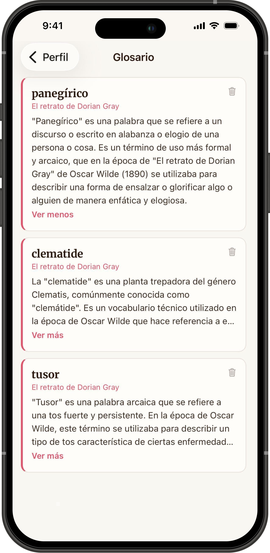 Glosario con IA en ethos